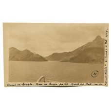 CANAL DE BEAGLE 1929 CHILE ANTIGUA FOTO TAMAÑO TARJETA POSTAL TOMADA DESDE EL BUQUE ALEMAN MONTE OLIVIA